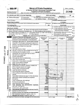 Form 990- PF Return of Private Foundation
