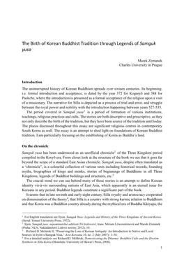 The Birth of Korean Buddhist Tradition Through Legends of Samguk Yusa