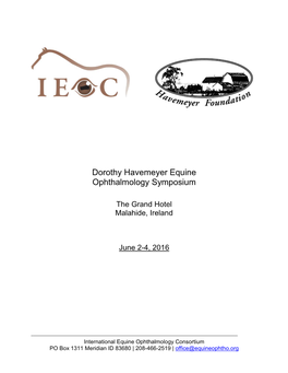 Dorothy Havemeyer Equine Ophthalmology Symposium