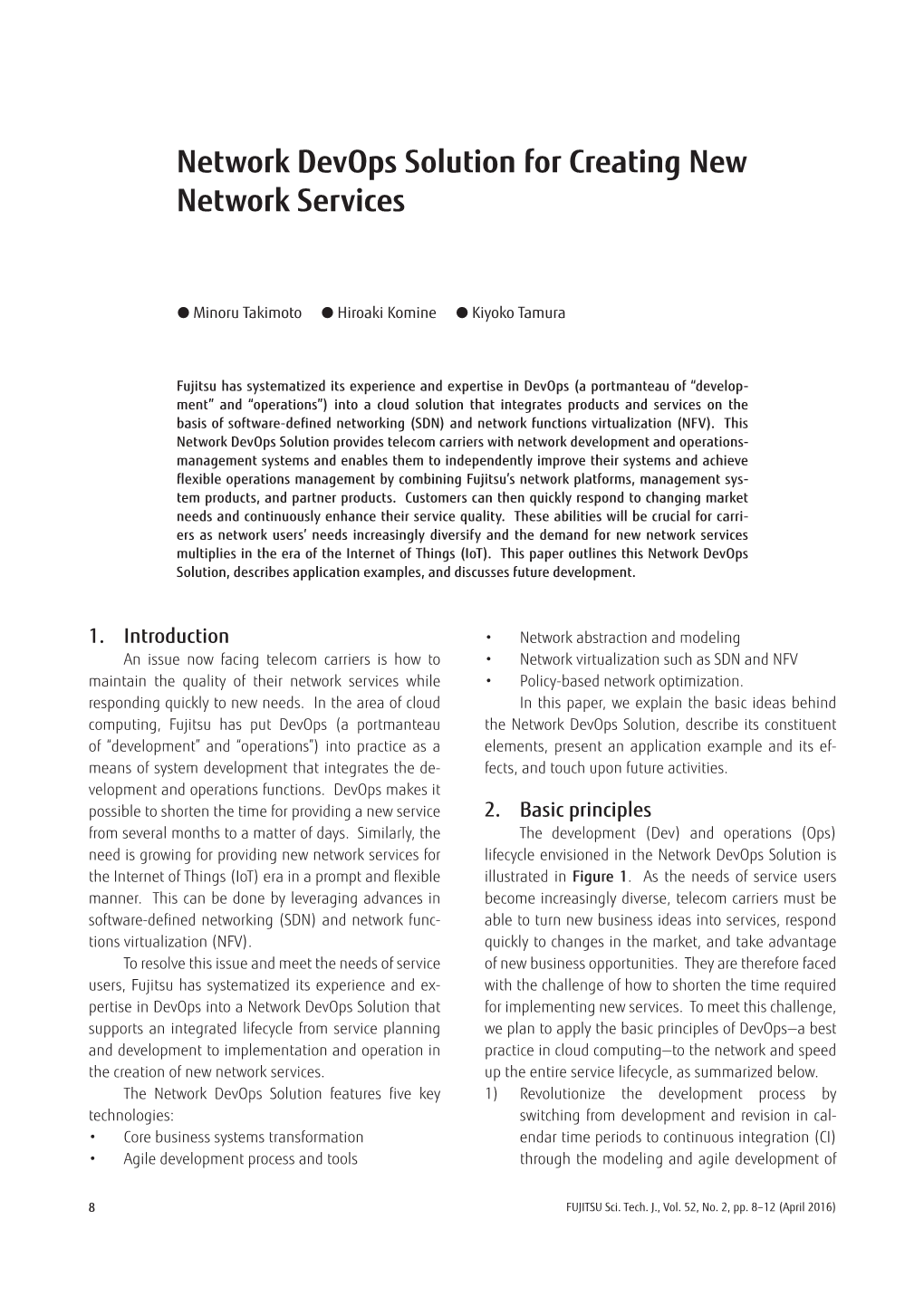 Network Devops Solution for Creating New Network Services