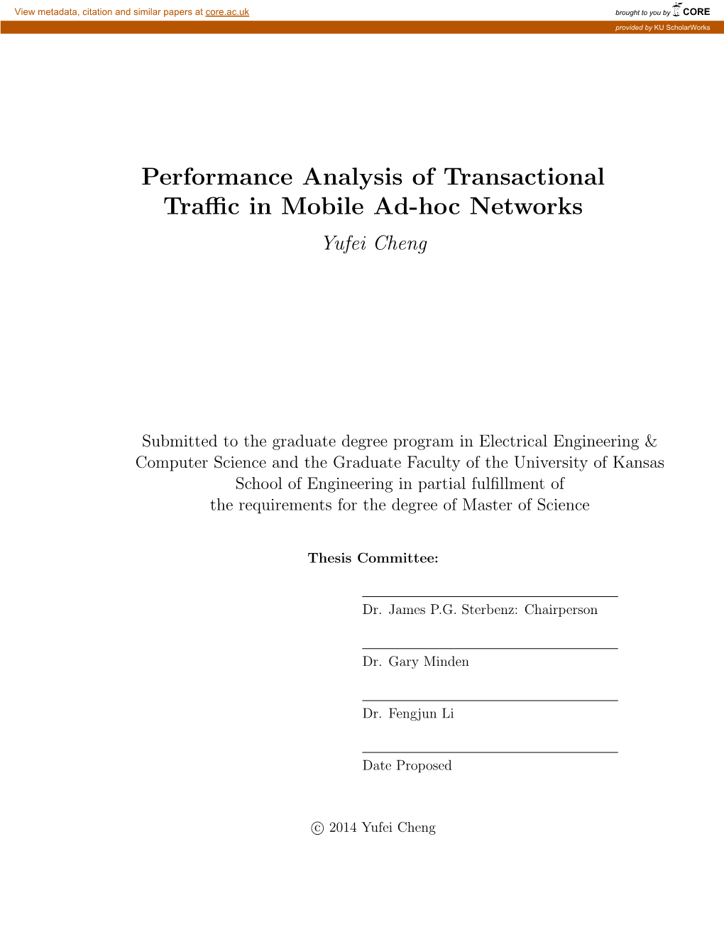 Performance Analysis of Transactional Traffic in Mobile Ad-Hoc Networks