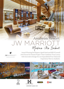 JLL Provides Project Management Services for JW Marriott Anaheim Hotel