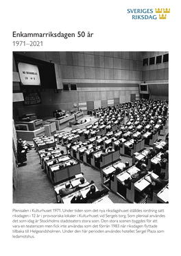 Enkammarriksdagen 50 År(Pdf, 312