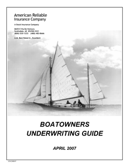 Boatowners Underwriting Guide