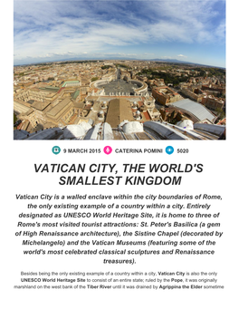 Vatican City, the World's Smallest Kingdom