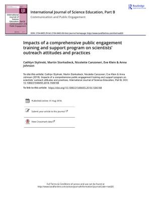 Impacts of a Comprehensive Public Engagement Training and Support Program on Scientists’ Outreach Attitudes and Practices