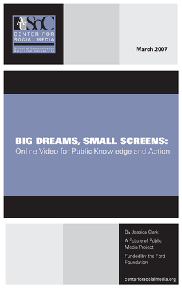 Big Dreams, Small Screens: Online Video for Public Knowledge and Action