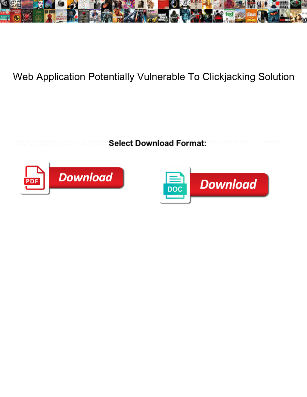 Web Application Potentially Vulnerable to Clickjacking Solution