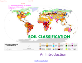 An Introduction SOIL CLASSIFICATION