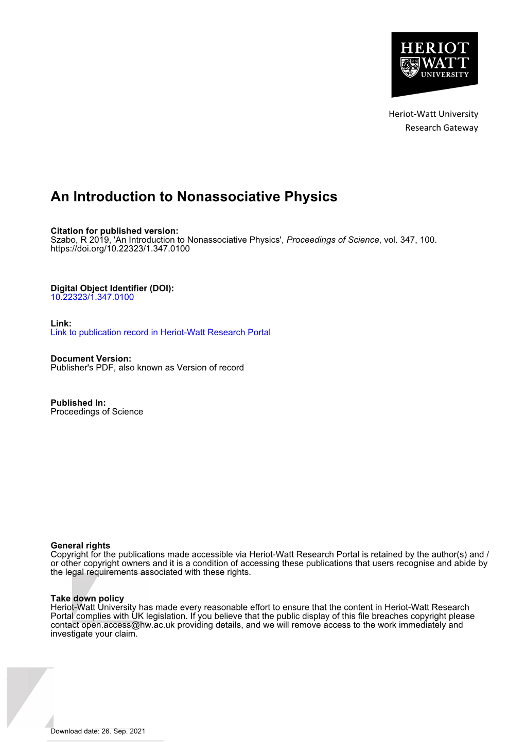 An Introduction to Nonassociative Physics