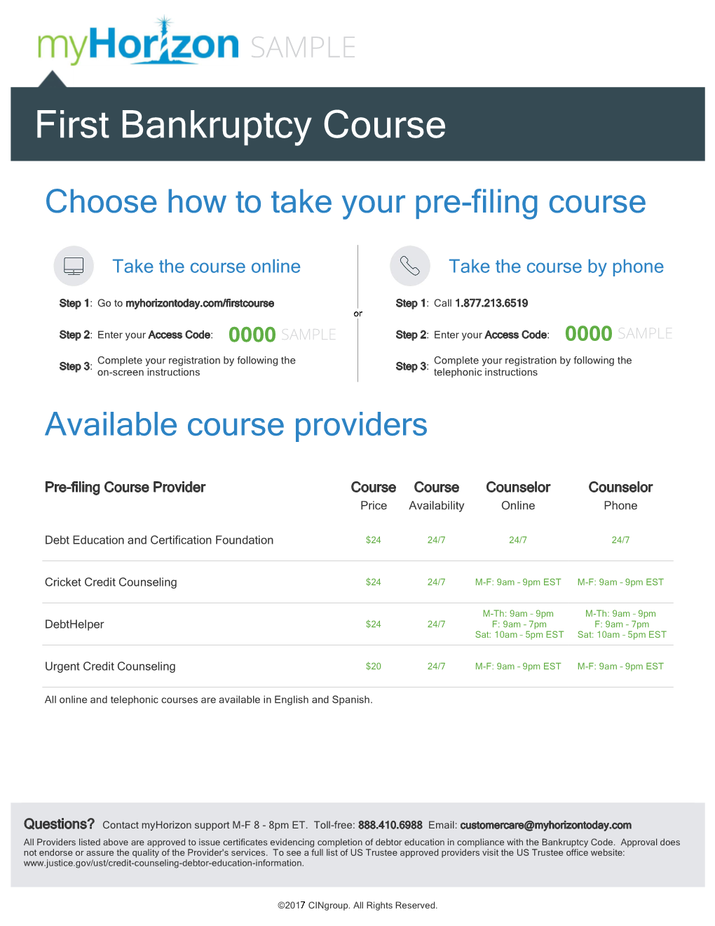 First Bankruptcy Course