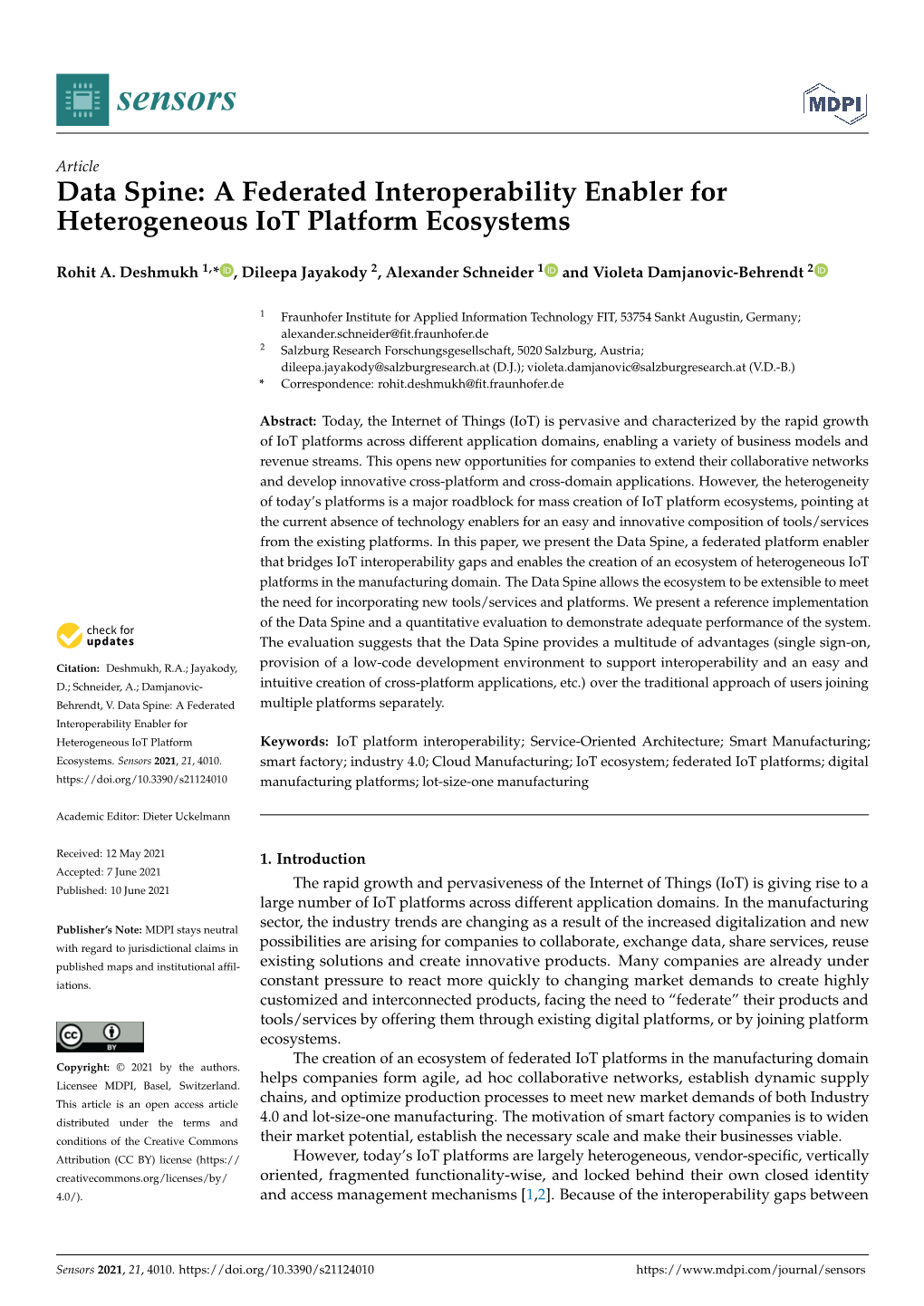 A Federated Interoperability Enabler for Heterogeneous Iot Platform Ecosystems