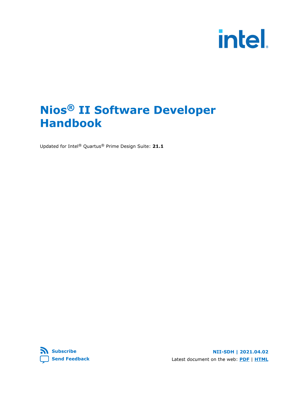 Nios® II Software Developer Handbook