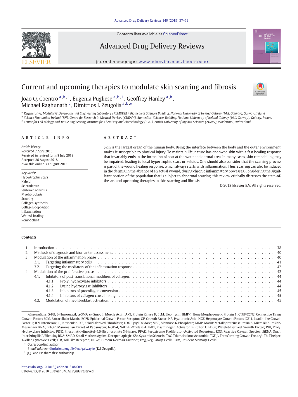 Current and Upcoming Therapies to Modulate Skin Scarring and Fibrosis