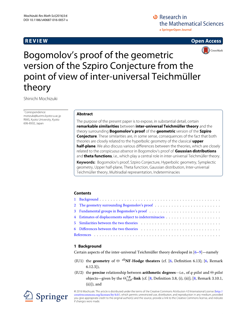 Bogomolov's Proof of the Geometric Version of the Szpiro Conjecture