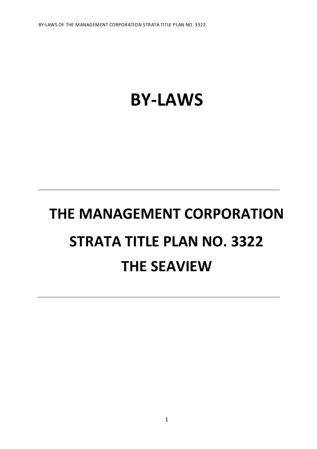 By-Laws of the M Anag Em Ent Corpor Atio N S Tr Ata Title P Lan No