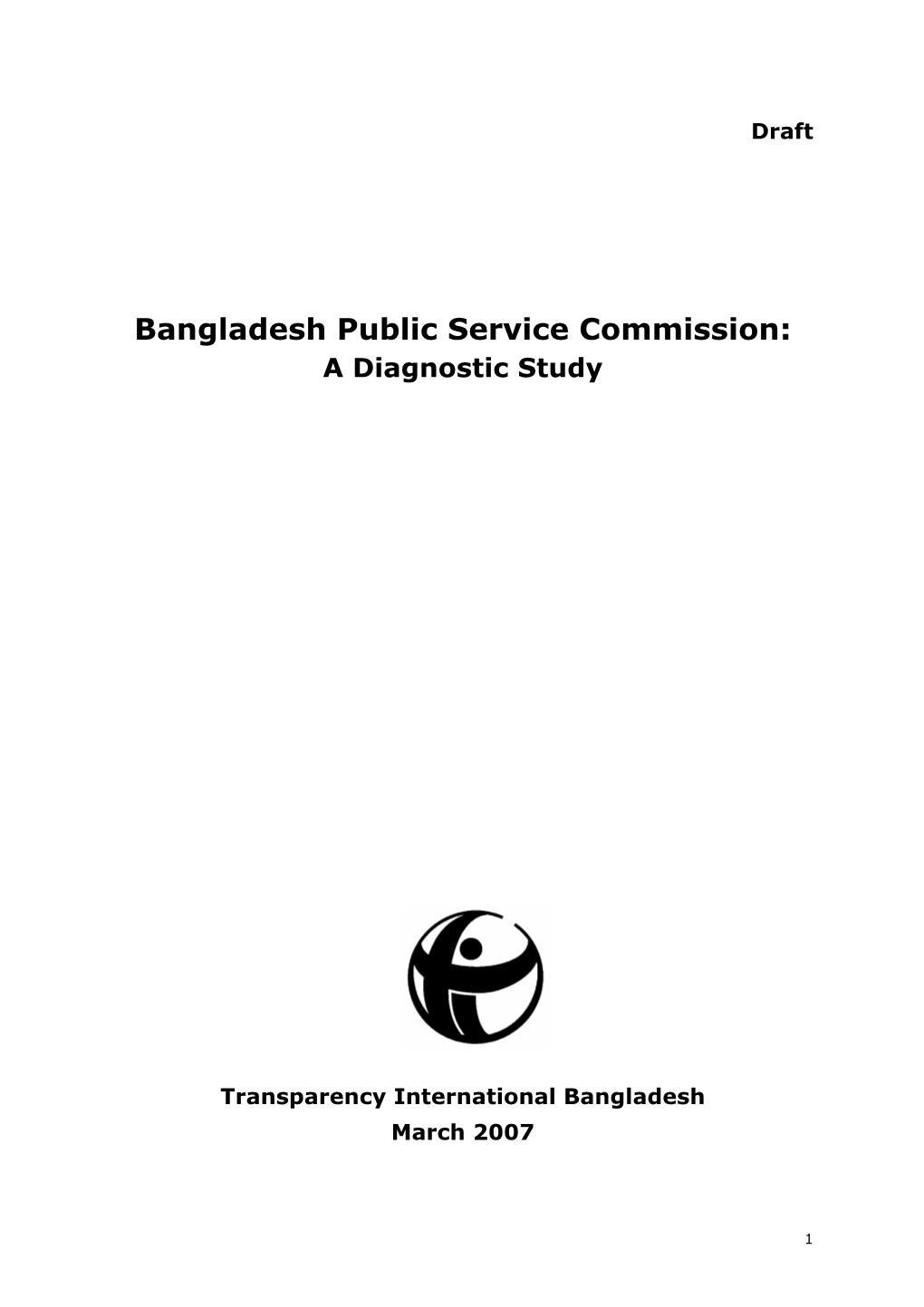 Bangladesh Public Service Commission: a Diagnostic Study