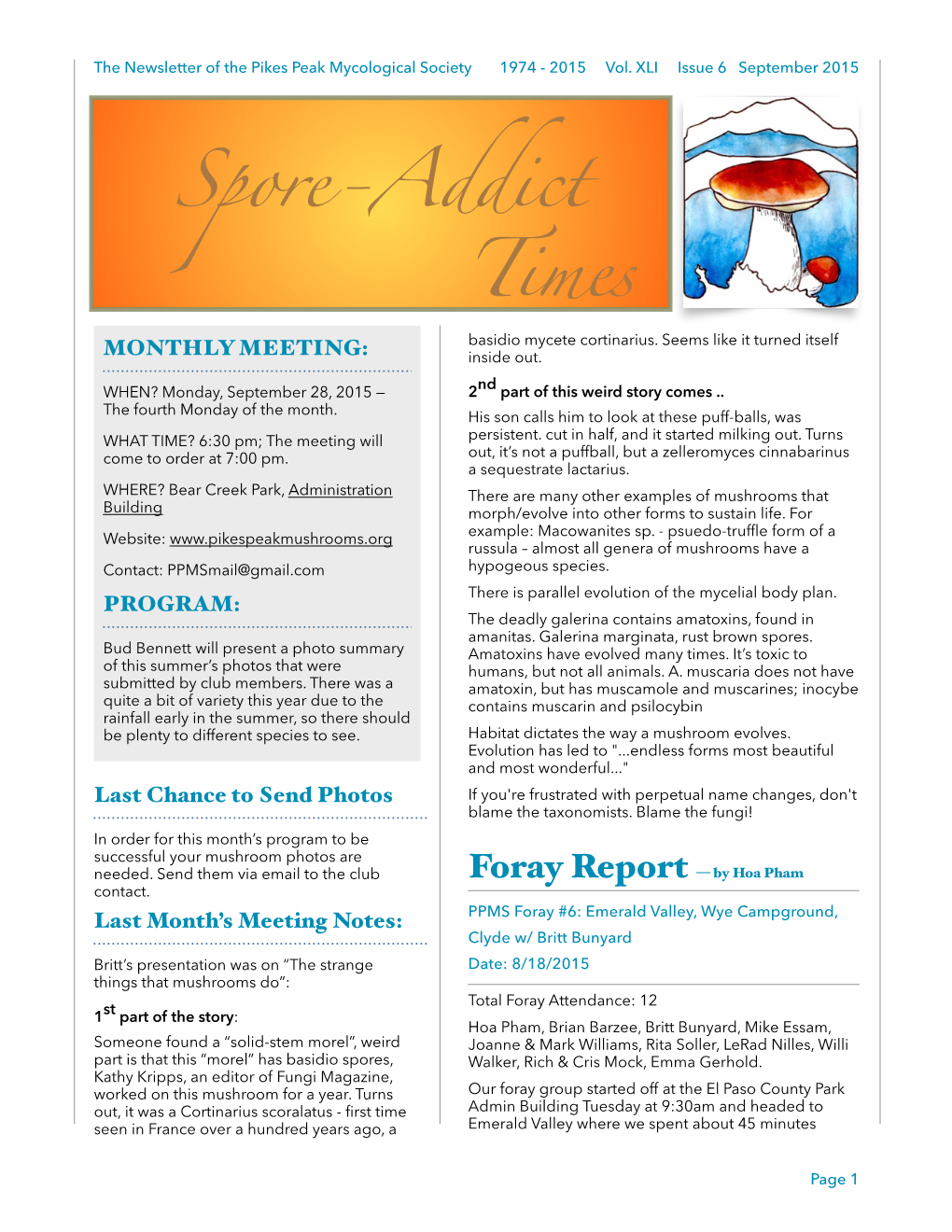 Spore-Addict Times Monthly from April-September