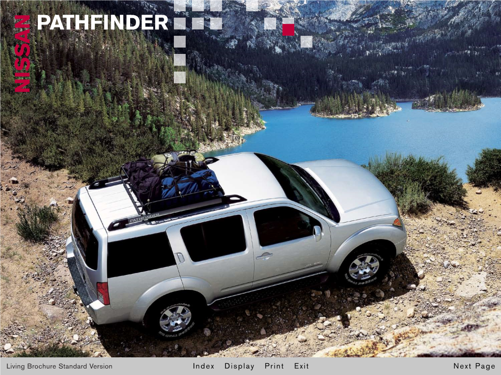 2005 Nissan Pathfinder Interactive PDF Living Brochure