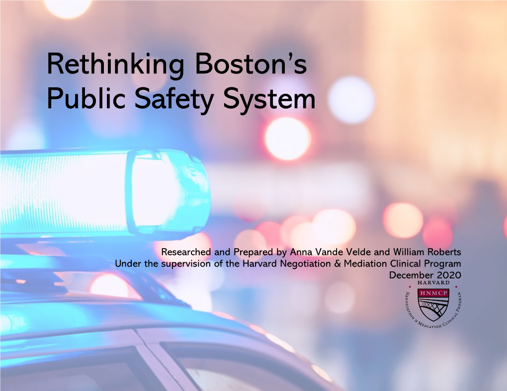 Rethinking Boston's Public Safety System