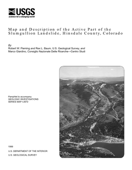 Map and Description of the Active Part of the Slumgullion Landslide, Hinsdale County, Colorado