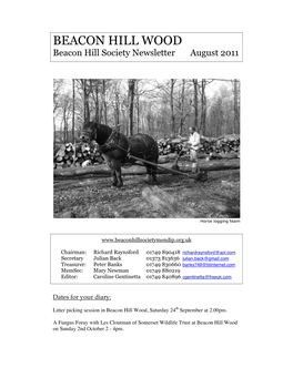 Beacon Hill Society Newsletter August 2011