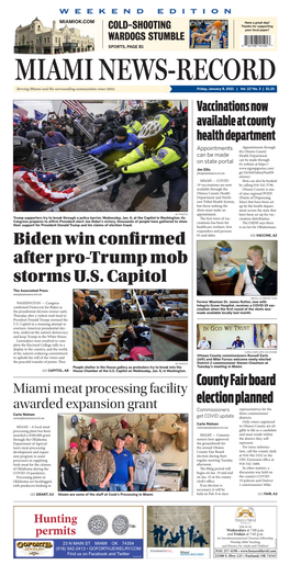 Biden Win Confirmed After Pro-Trump Mob Storms US Capitol