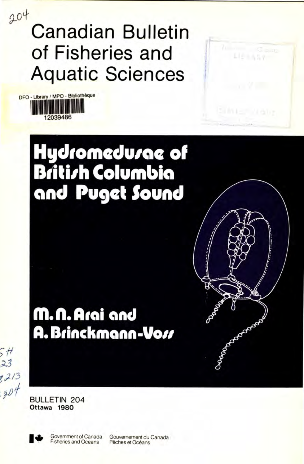 Hydromedusae of British Columbia and Puget Sound