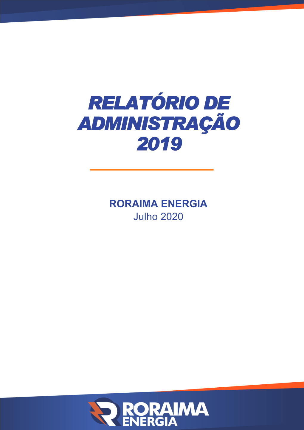 Relatório De Administração 2019