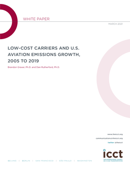 Low-Cost Carriers and U.S. Aviation Emissions Growth, 2005 to 2019