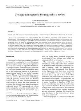 Cretaceous Inoceramid Biogeography: a Review