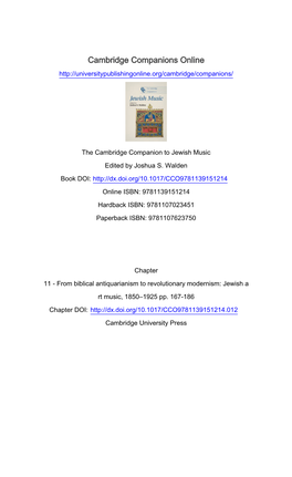 Cambridge Companions Online