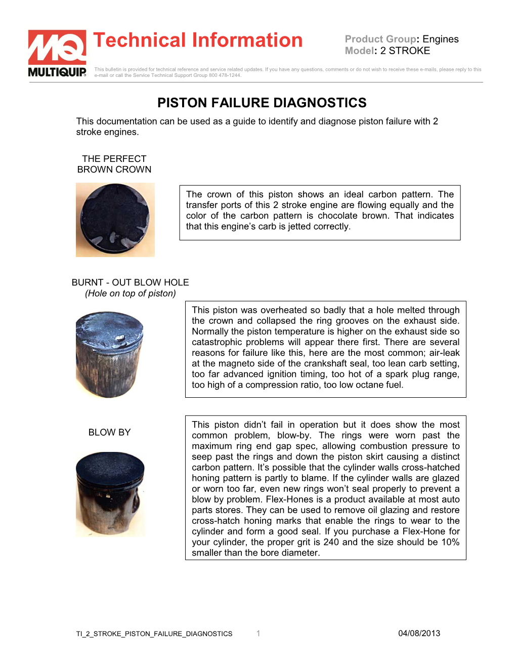 2 Stroke Piston Failure DocsLib