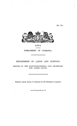 Department of Lands and Surveys Report of the Surveyor-General And