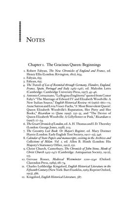 Chapter 1. the Gracious Queen: Beginnings 1