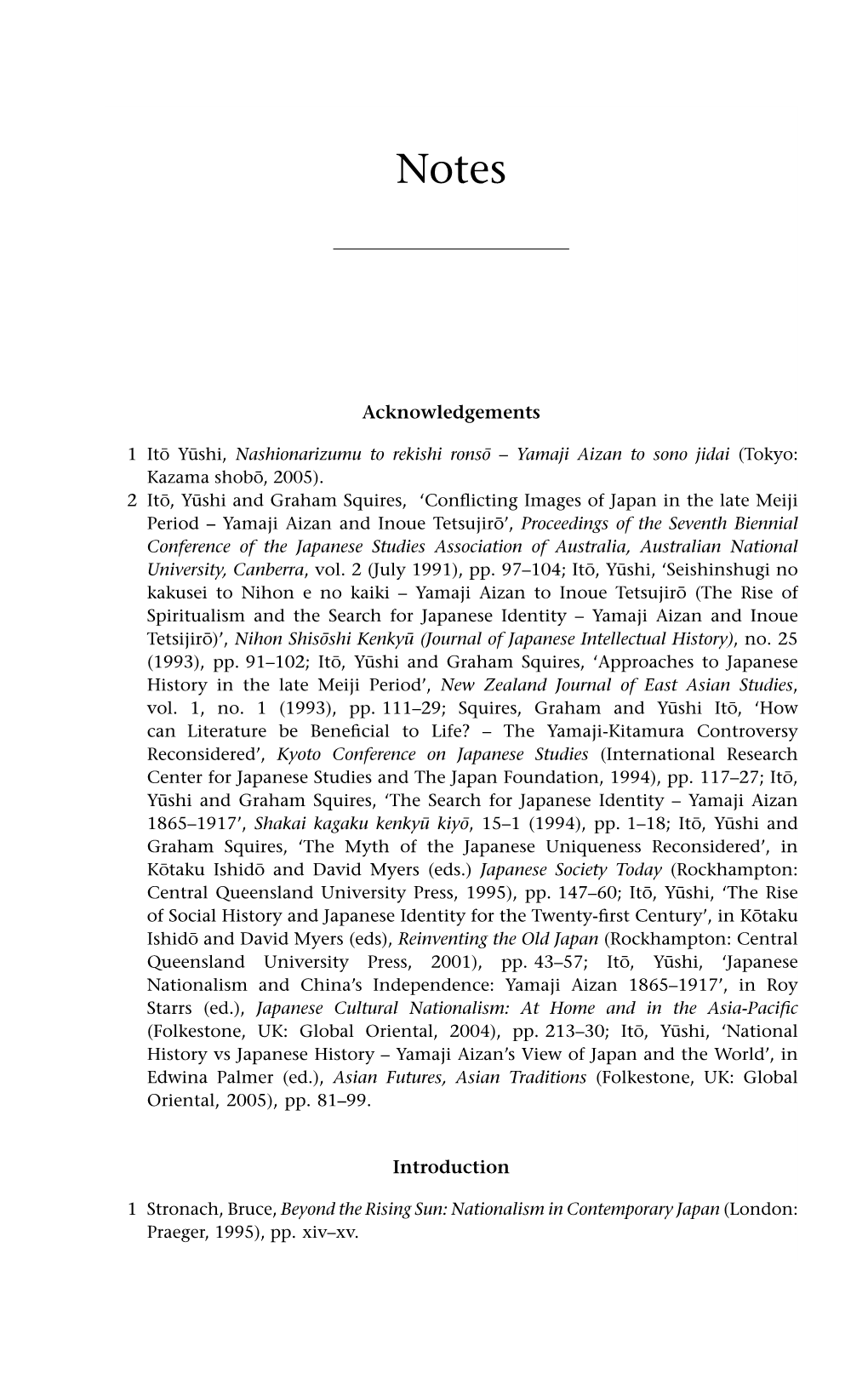 Acknowledgements Introduction