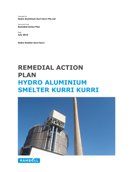 Remedial Action Plan Hydro Aluminium Smelter Kurri Kurri