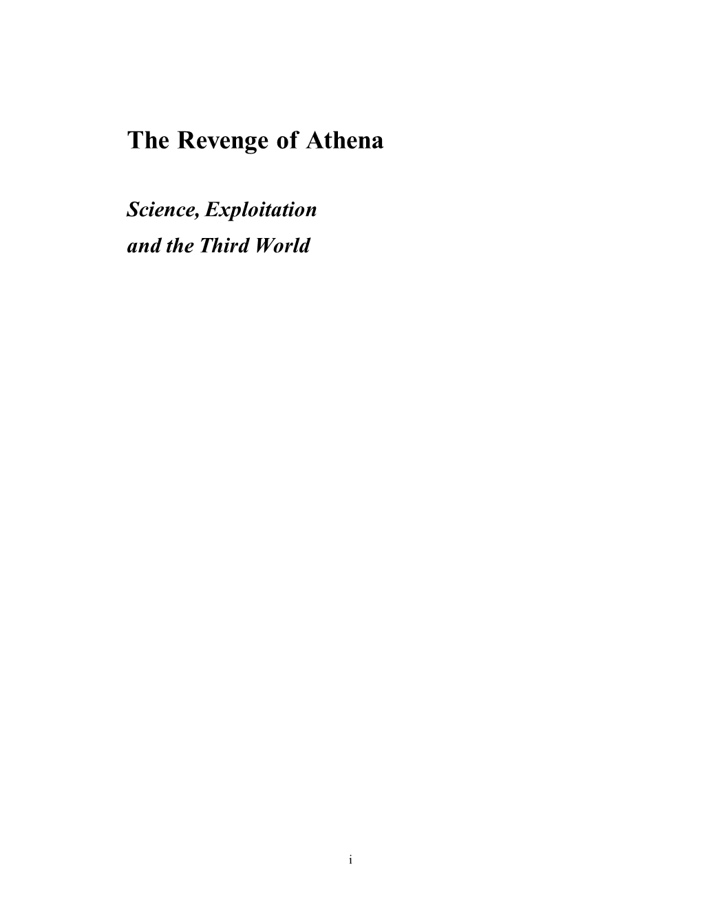 The Revenge of Athena