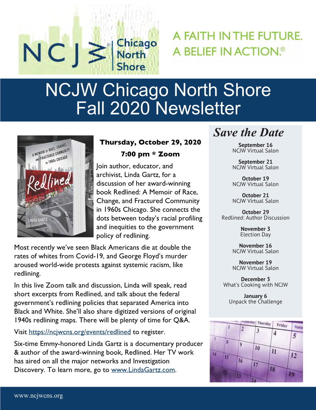 NCJW Chicago North Shore Fall 2020 Newsletter