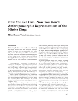 Anthropomorphic Representations of the Hittite Kings