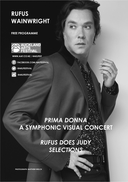 Rufus Wainwright Prima Donna a Symphonic Visual Concert Rufus Does Judy Selections