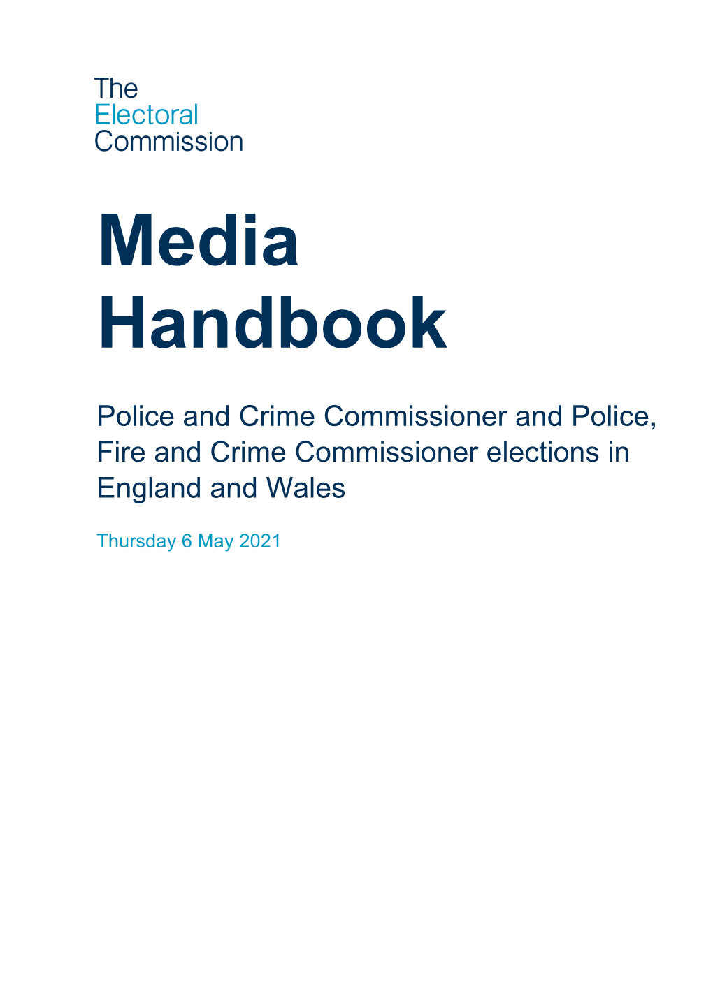 Media Handbook for PCC Elections in England