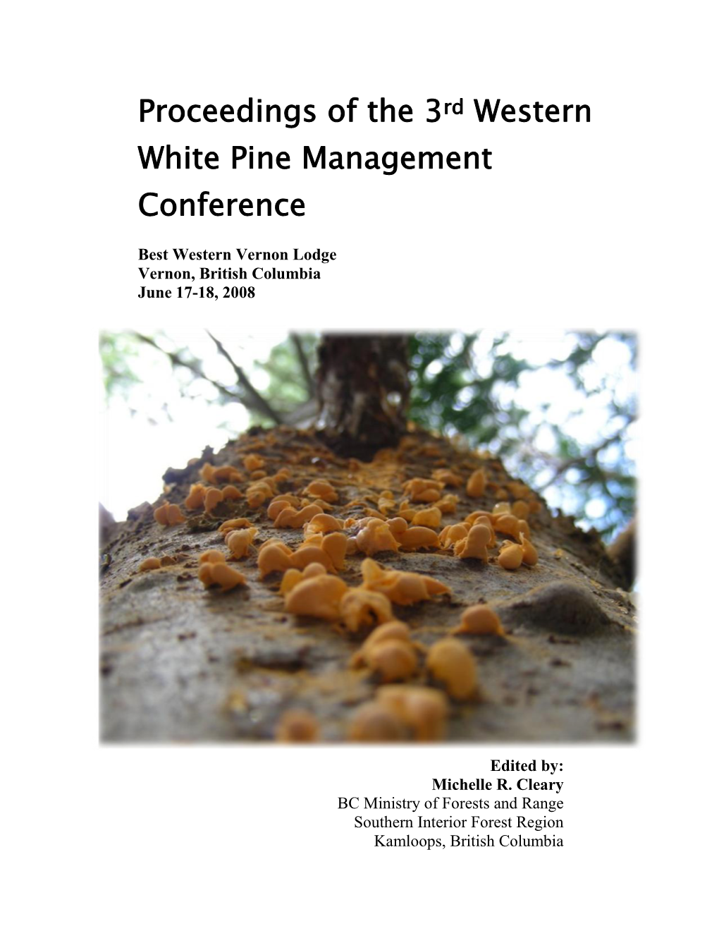 Western White Pine Management Conference