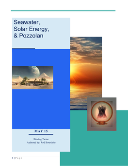 Seawater, Solar Energy, & Pozzolan