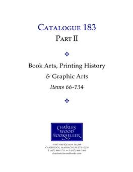 Catalogue 183 Part II