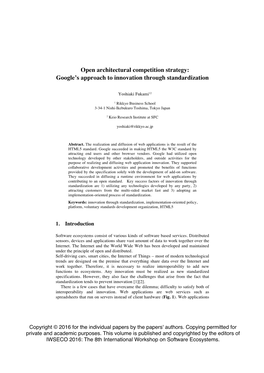 Google's Approach to Innovation Through Standardization