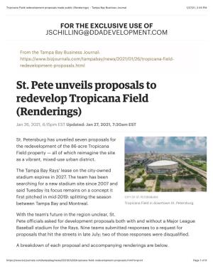 St. Pete Unveils Proposals to Redevelop Tropicana Field (Renderings)