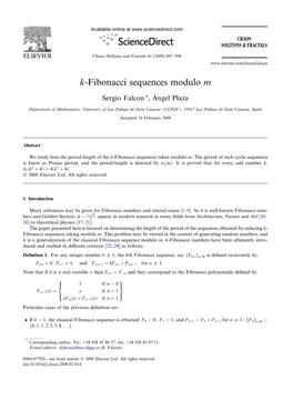 K-Fibonacci Sequences Modulo M