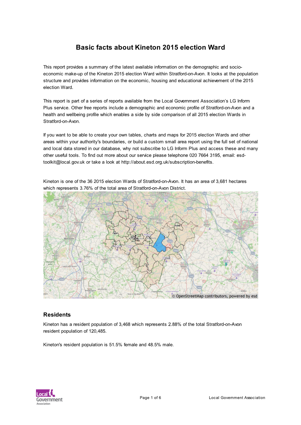 Kineton 2015 Election Ward