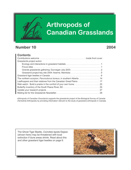 Arthropods of Canadian Grasslands